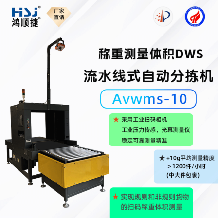Fully automatic sorting machine DWS sorting equipment assembly line volume measurement E-commerce express automatic sorting Hongshunjie