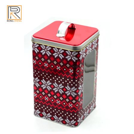 Manufacturer customized square tin window box, food packaging iron box, gift jewelry packaging box, portable iron box