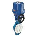 Kono Pump Valve Explosion-proof Electric Soft Seal Wafer Butterfly Valve D9E71X Large Bore Worm Gear