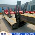 Equal width forehead excavator, ladder support plate, large five line ten axle, low flat plate, and large transportation semi-trailer