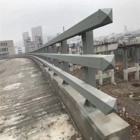 Square tube bridge anti-collision guardrail, thick wall welded pipe, road protective fence, electrostatic spray plastic manufacturer directly operated