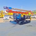 Desert drilling photovoltaic pile driver crawler type 5-meter long spiral drilling machine with built-in water tank electric drilling machine