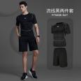 Fitness room sports suit customized men's summer Skin-tight garment running yoga clothes basketball clothing equipment customized