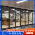 Office glass partition wall, aluminum alloy tempered glass, all steel fireproof, internal steel, external aluminum high partition, sturdy and beautiful