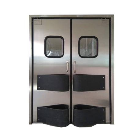 Transfer window, stainless steel, four open central kitchen door, cold storage, food workshop, two-way return, free anti-collision door