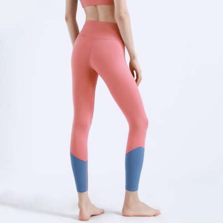 Colored yoga pants for women in summer, shaping and tightening the abdomen and lifting the buttocks, providing a sense of nudity for external wear. Professional sports training and fitness pants for running