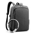 Cross border custom logo backpack with large capacity expansion, multifunctional USB waterproof and breathable business computer backpack