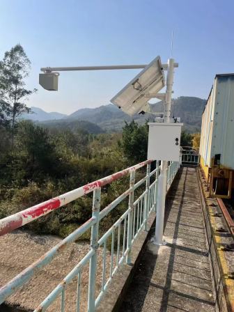 Radar open channel flowmeter dam reservoir water volume monitoring Doppler current meter RTU hydrological telemetry terminal