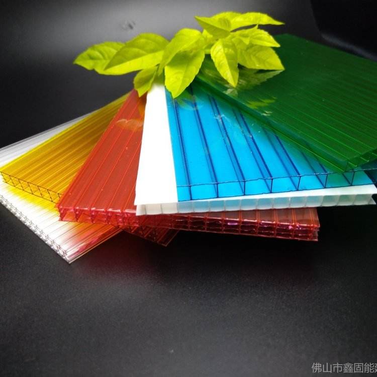 Supply of 6mm Lake Blue Grass Green Hollow PC Sunlight Board Engineering Polycarbonate Board Canopy Sound Insulation Board in Stock