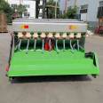 Four wheeled tractor with wheat planter, rotary tillage, ditch opening, sowing and fertilization integrated machine, multi row seeder