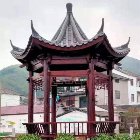 Manufacturer of customized antique solid wood pavilions with anti-corrosion wood, hexagonal and octagonal pavilions, ancient buildings, and pavilions