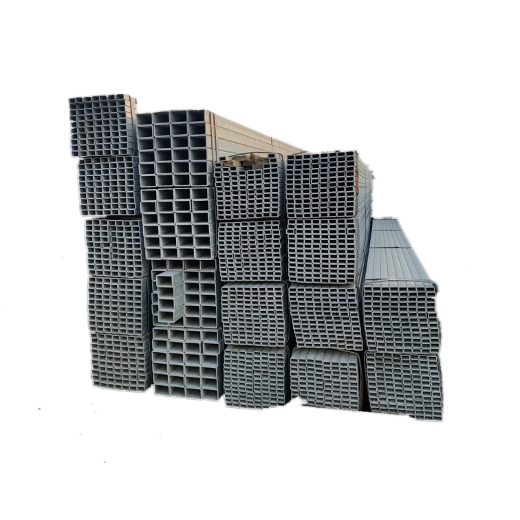 Q235B hot-dip galvanized square steel pipe for steel structure curtain wall, 60 * 80 square through rectangular pipe