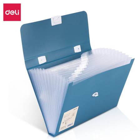 DELI 72593 Portable Organ Multilayer Folder Student Exam Paper Storage File Protection Package
