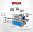 Soda cake automatic dropping pillow type packaging machine, biscuit bag packaging machine, fully automatic biscuit packaging equipment