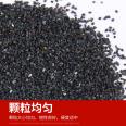 The manufacturer provides various specifications of black corundum abrasive for surface sandblasting, polishing, and rust removal using aluminum oxide powder