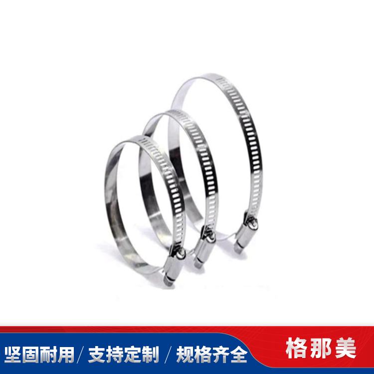 Stainless steel American/German throat clamp, single ear endless pipeline fixed clamp