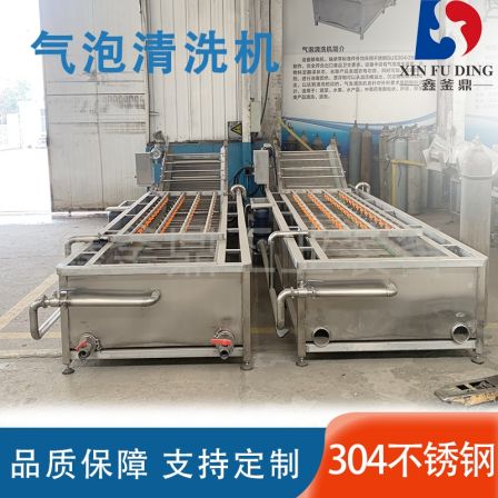 Fully automatic bubble cleaning machine for vegetables and fruits, commercial potato, medicinal herbs, white fungus, seafood, cabbage, pre made vegetable washing machine
