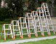 1.5 reinforced bamboo ladder small engineering herringbone ladder portable straight ladder anti slip pedal