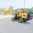 Pole drilling forklift pile driver mobile single person operated drilling machine multi-purpose foundation photovoltaic pole drilling machine