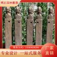 White Marble tied horse post is not easy to crack and deform, yard landscape, stone pillar, decoration, craftsman