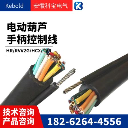 HCX double steel wire overhead cable 16/18/19/20/24 core RVV2GYRG electric hoist handle control wire