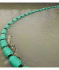 Floating pipe for sediment transportation in offshore scenic spots, combined with river sewage cleaning and floating discharge