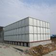 Factory engineering assembly of SMC fiberglass square molded composite water storage tank, fire insulation water tank