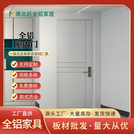 Wholesale of all aluminum alloy indoor door profiles for North South Wangquan Aluminum Indoor Door Factory's aluminum flat open indoor set doors