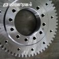 Small rotary table bearing, four point contact ball type slewing bearing with outer teeth, high-precision flange type slewing bearing