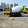 Crawler type desert engineering vehicle, 3 square crawler concrete tank truck, mountain climbing tiger, all terrain cement transport vehicle