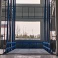 Factory simple cargo elevator, heavy-duty hydraulic elevator, anti fall 10T guide rail type lifting platform, 50t cargo platform