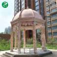 European style stone carving pavilion, iron hat villa, courtyard, outdoor garden, stone pavilion decoration, customized and door-to-door installation