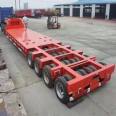 14.5 meter four line eight bridge trailer large special transport vehicle hydraulic lifting traction pin