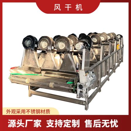 Fully automatic flipping air drying equipment, vegetable, melon and fruit cleaning and air drying machine, leisure food air drying assembly line