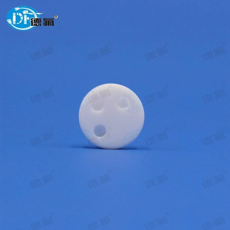 CNC PTFE customized insulation and wear-resistant pad, PTFE sealing pad, irregular three hole PTFE