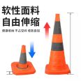 Hongfuxi brand rubber sand filled road cone municipal traffic blocking plastic cone square warning barrier cone with various styles available