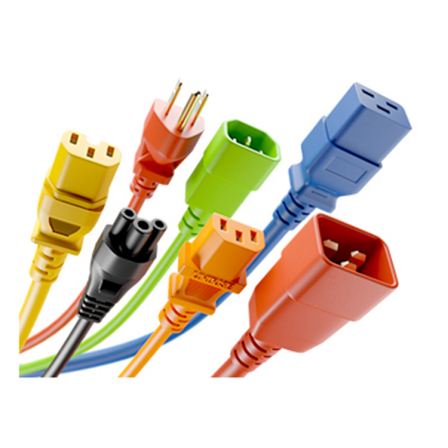 Color power cord PVC rubber plug wire C13+C14 male and female plug Guomu Electronics