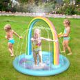 Cross border New Product Outdoor Children's Sprinkler Water Playing Mat Rainbow Arch Water Playing Game Mat Cartoon Toy Mat Customization