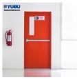 Manufacturer of steel Grade A fireproof flush door in the workshop of Yuou Door Industry Mall