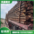 Hongyuan Building Materials, cedar stakes, bamboo logs, 4-8 meters slope protection, pile driving, customized according to needs