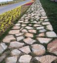 Natural irregular soil rust colored crushed stone masonry, slate stone thickness can be customized