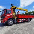 Dongfeng DV3 single bridge truck mounted crane, 8-ton dump crane, XCMG 8-ton truck mounted lifting and transportation vehicle