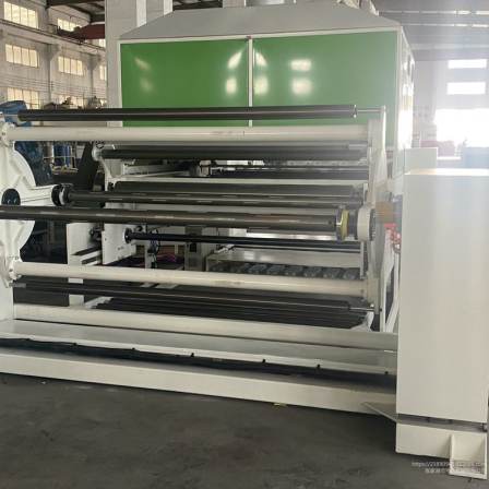 Dida DIDA-SS1000 PE dual station sheet material winding machine with 3-inch inflatable shaft for fast and convenient roll changing