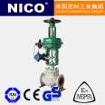 NICO Nico imported pneumatic double seat regulating valve regulates pressure and flow for gas and liquid applications