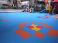 Suspended floor mat, kindergarten outdoor Basketball court assembly, plastic outdoor playground runway, anti-skid splicing mat