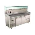 Fresh and refrigerated worktable, stainless steel operating table, refrigerated refrigerator, safety, hygiene, and corrosion resistance