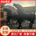 Park Art Large Bronze Painted Horse Sculpture Leading the Way to Success Pure Copper Casting