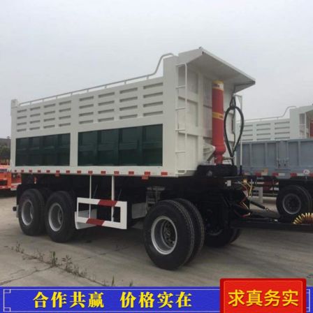 7-meter dump full trailer, high railing tractor, trailer, three axle agricultural trailer