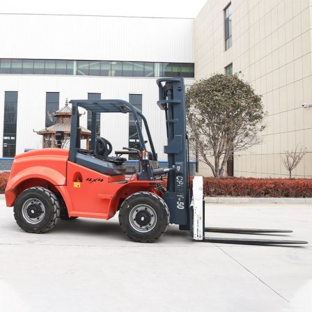 Off road forklift 3t four-wheel drive 5t multi-function 3.5t hydraulic loading and unloading truck seat driving diesel lift Cart
