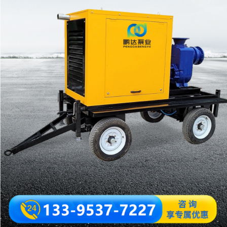 Large pumping and drainage pump emergency discharge without blockage 12 inch flood prevention and drainage large flow diesel engine mobile pump truck